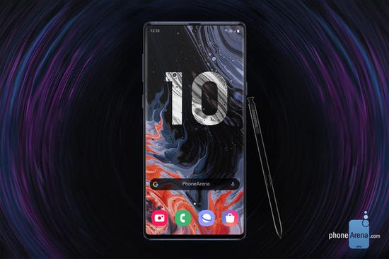 三星Note10渲染圖曝光：居中打孔，后置四攝鏡頭
